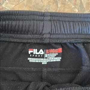 Fila Sport Black Performance Fitted Running Pants